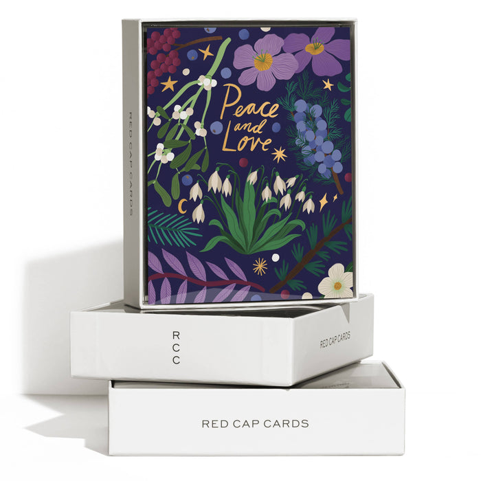 Winter Botanicals holiday greeting card: Singles