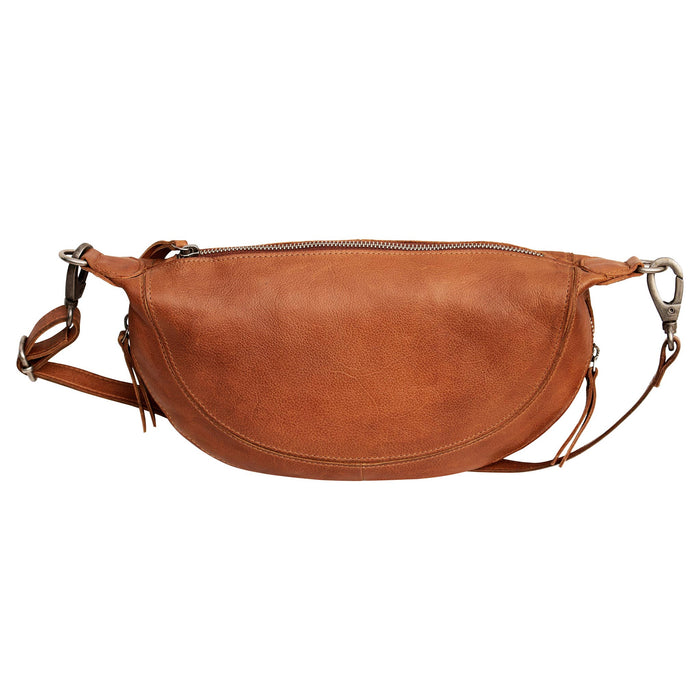 Crosby Handcrafted Leather Sling/Crossbody Bags: Camel