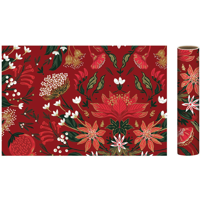 Premium Metallic Gift Wrap Christmas Garden