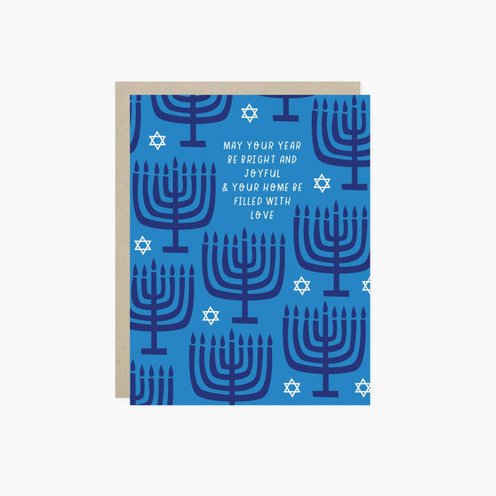 Menorah Pattern Card