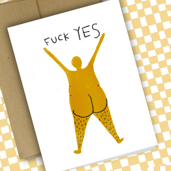 FUCK YES Greeting Card