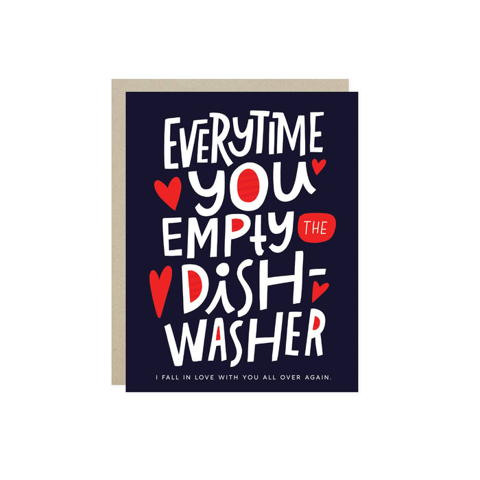 Empty Dishwasher Love Card