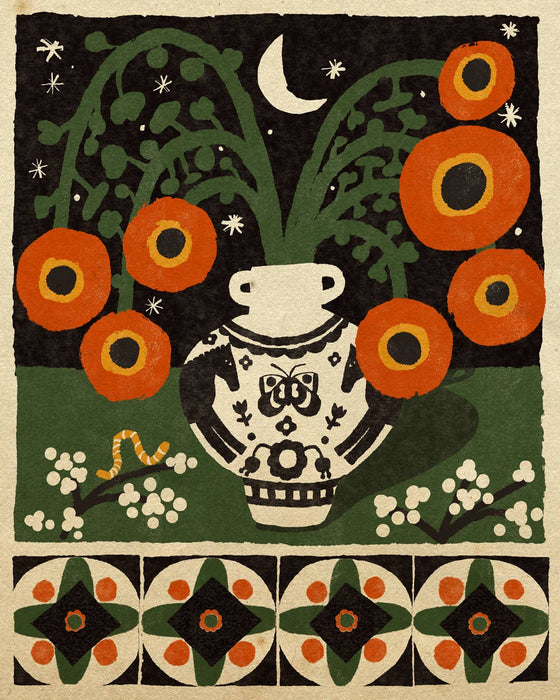 Art Print - Moonlight Woldflowers : 11X14"