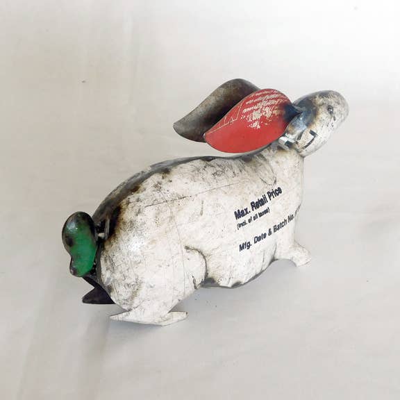 White Rabbit Recycled Metal Animals