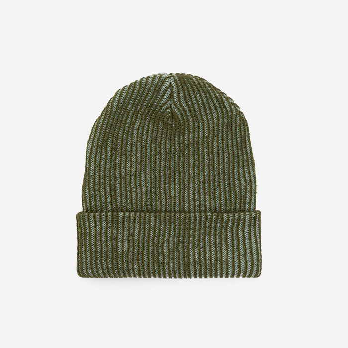 Simple Rib Knit Beanie: Moss Jade