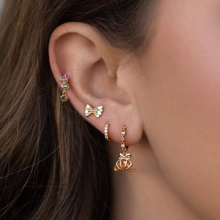 Al Dente Pasta Stud Set: Gold