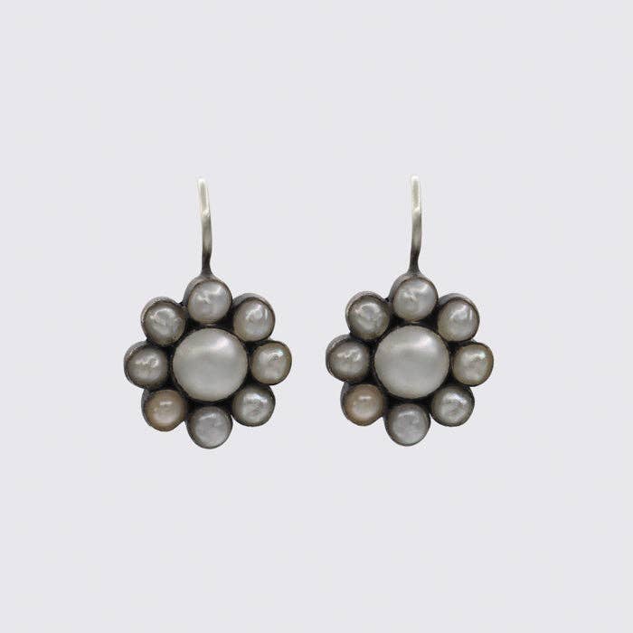 Flower Drop Earrings - EJ2286: Chrysoprase