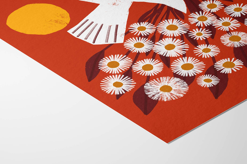 Art Print - Red Dove: 8X10"