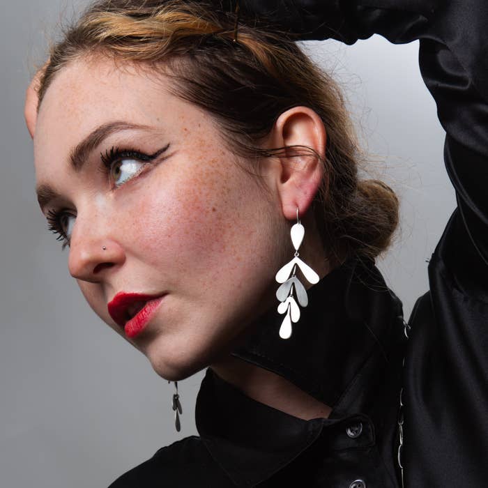 Leaf Cascade Earrings - EJ2293: Gold Plate