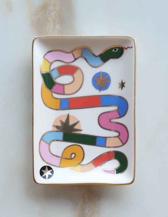 Porcelain Trinket Dish | Rainbow Snake
