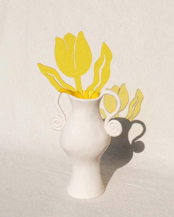 Leafy Tulip Stem: See-thru Yellow