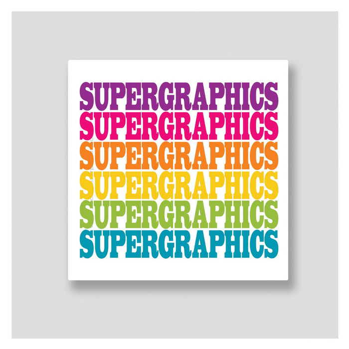 Personalized City Coaster - Supergraphics repeat name drop: Sunset (09)