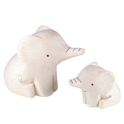 Wee Wooden Elephant Family