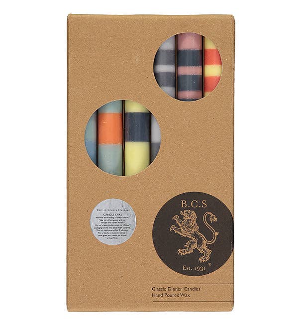 Striped Mixed Pack of 6 Eco Candles, Fall