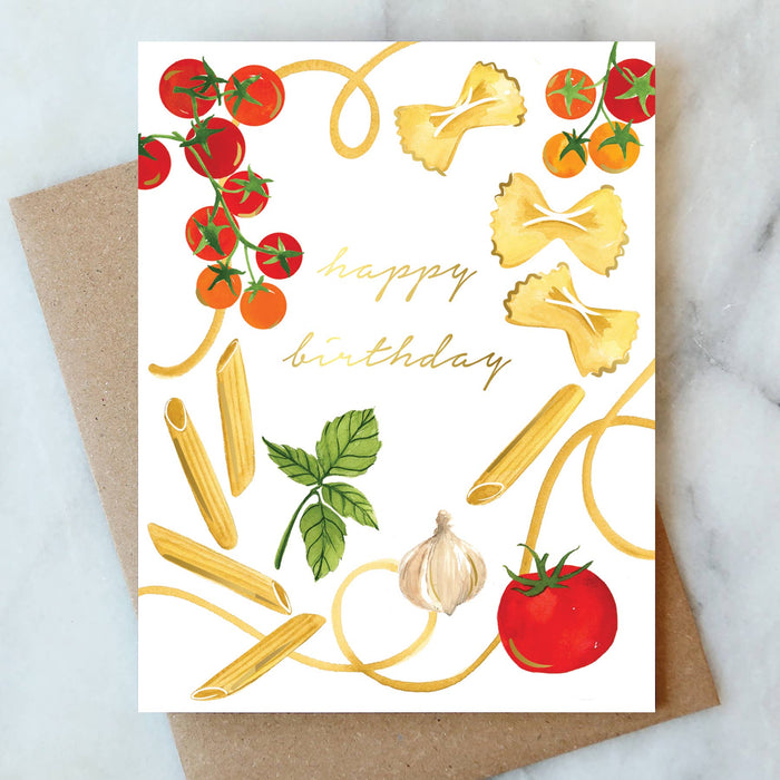 Pasta Party Birthday Greeting Card | Birthday Card