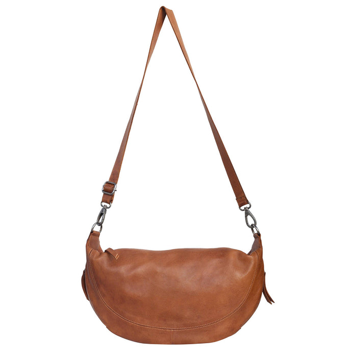 Callie Handcrafted Leather Sling/Crossbody Bags: Camel