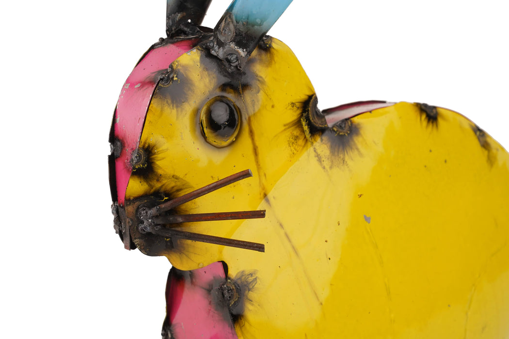 Colorful Metal Bunny-Spring-Garden-Yard Art-16x7x14H