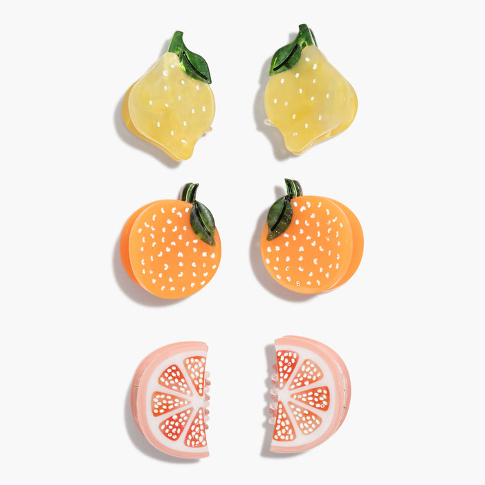 PREORDER: Micro Sunshine Citrus Hair Claw Clip Set