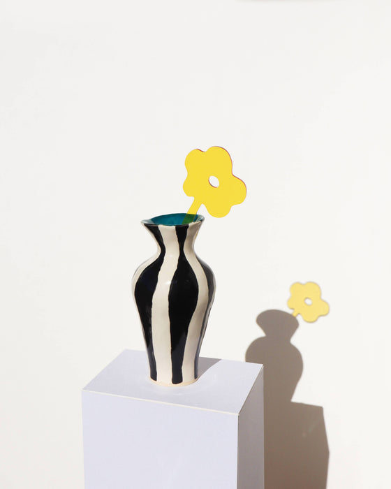 Small Poppy Flower Stem: See-thru Yellow