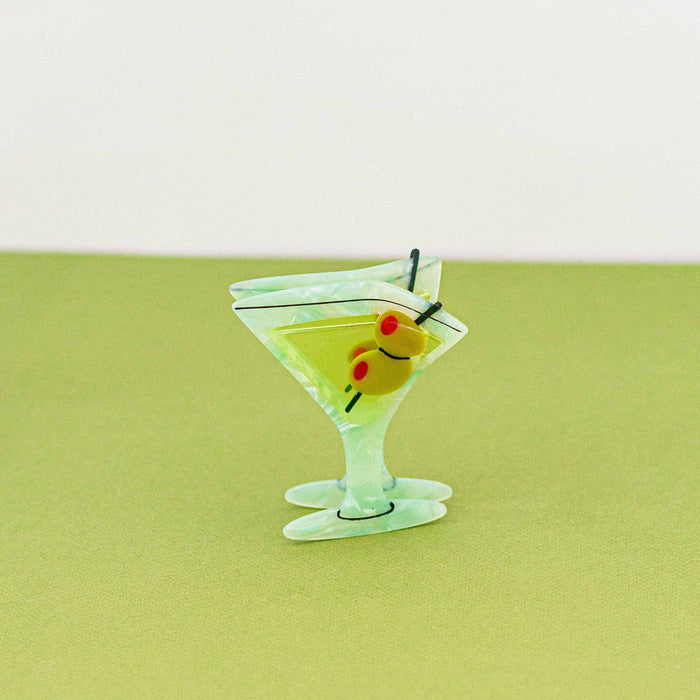 Large Martini Hair Claw Clip