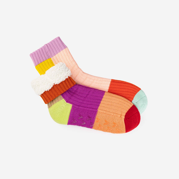 Mismatch House Socks: Pink / S/M - W 6-9<br>M 5-7.5