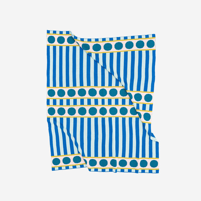 Stripe Dot Throw: Ruby