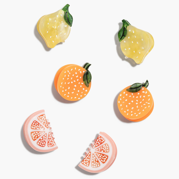 PREORDER: Micro Sunshine Citrus Hair Claw Clip Set