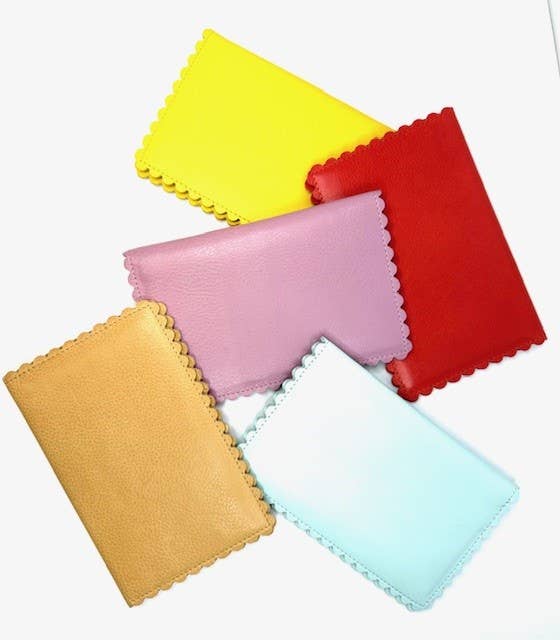 Lyla Handcrafted Leather Passport Case: Lemon