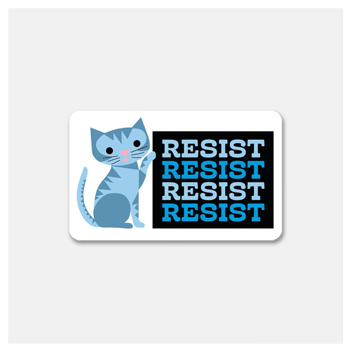 RESIST Protest Kitty Vinyl Sticker