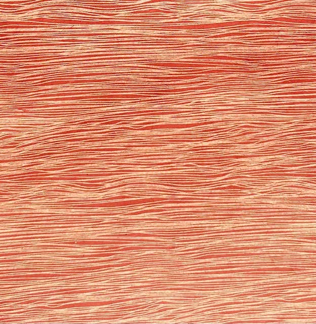 20x30 Wavy Lines, copper raspberry
