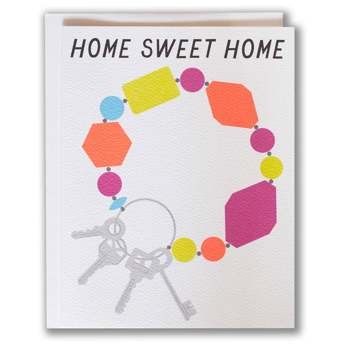 Key Ring Home Sweet Home Note Card for a New House