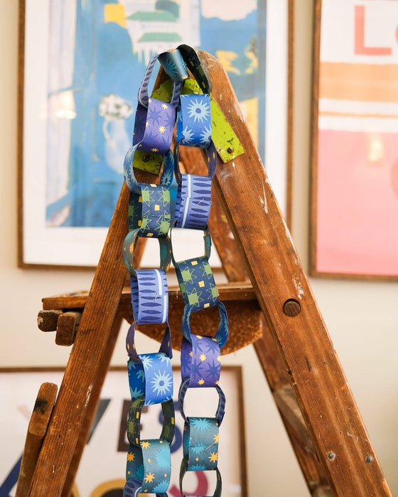 BLUE & YELLOW PAPER CHAIN KIT