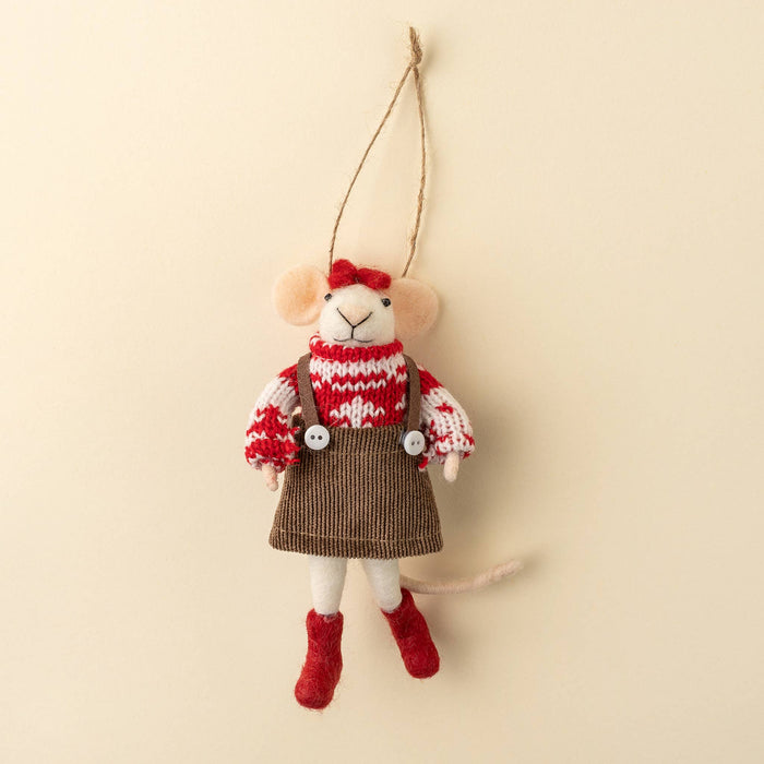 Merry Mabel Mouse Holiday Ornament