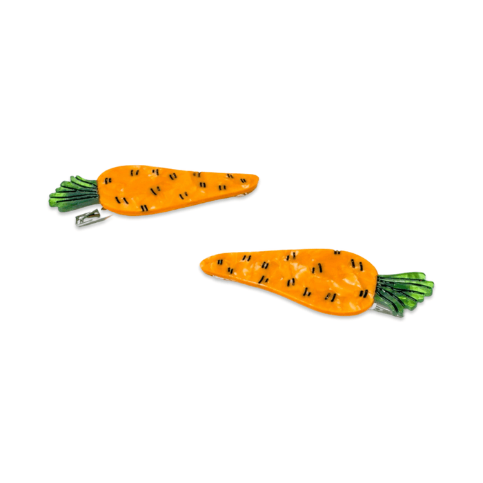 Carrot Alligator Hair Clip Set