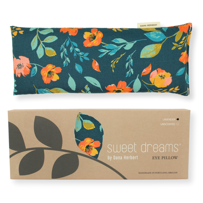 Eye Pillow: Navy Floral / Lavender