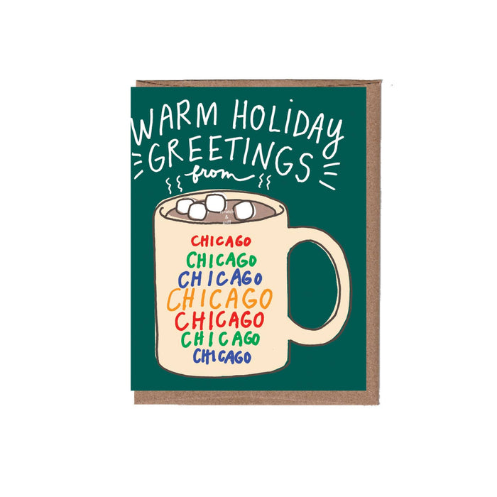 Scratch & Sniff City/State Mug Christmas Greeting Card: Chicago