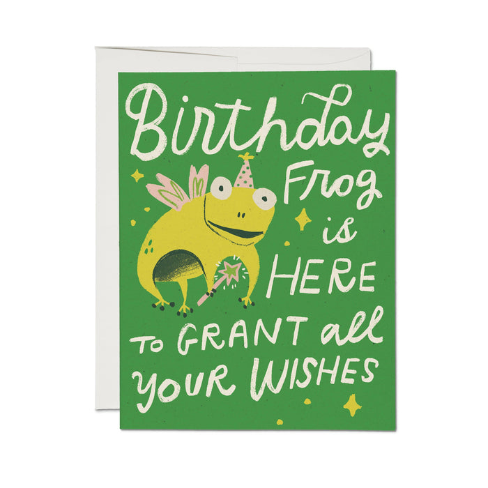 Birthday Frog greeting card: Single