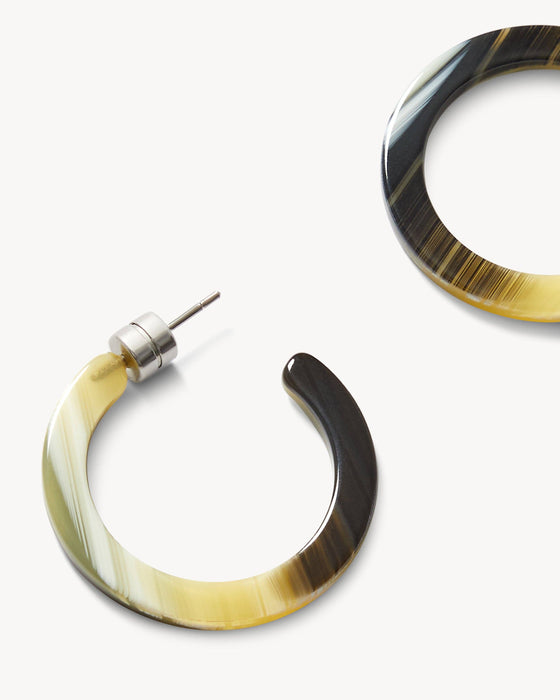 Mini Hoops in Horn