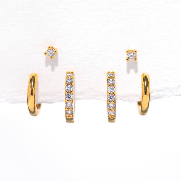 Essentials Earring Set: Gold