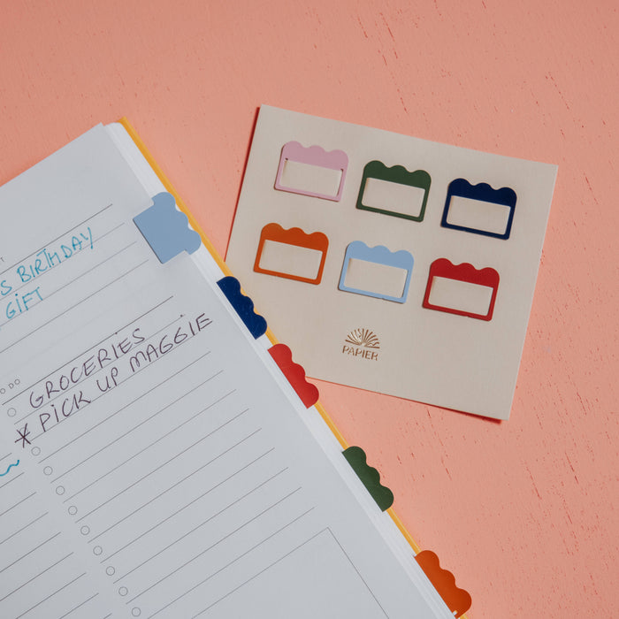 Metal Index Tabs, Multicolor - Cloud