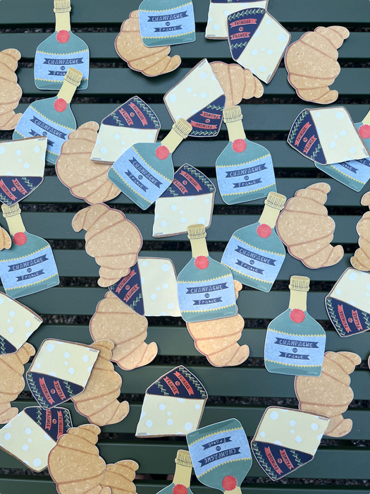 Champagne - individual sticker