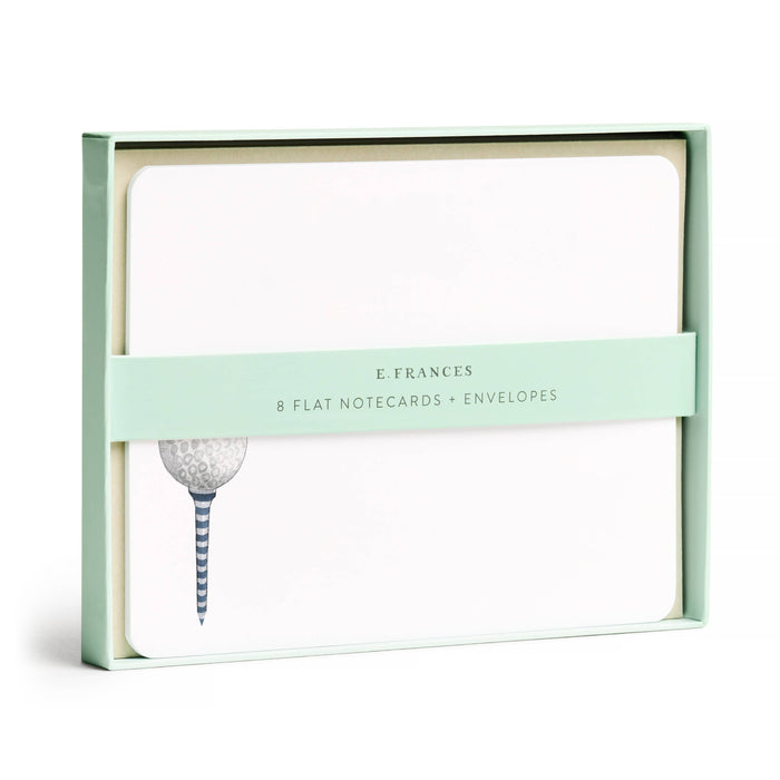 Golf Tee Flat Notes – Boxed Set of 8 Notecards