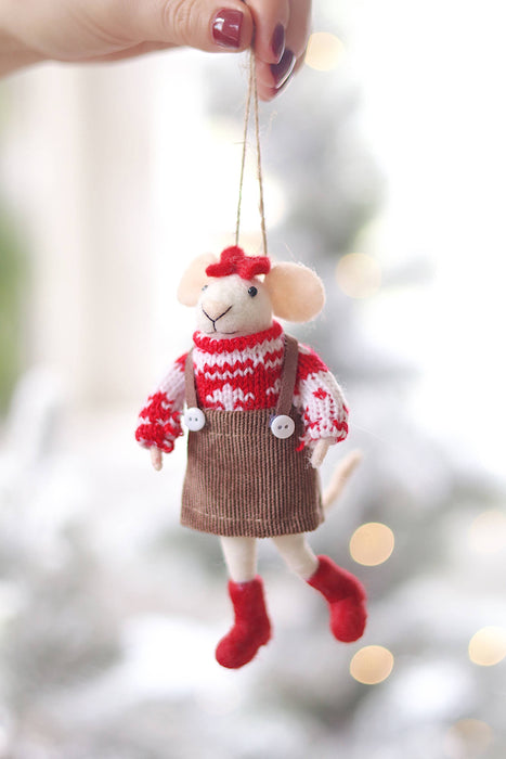 Merry Mabel Mouse Holiday Ornament