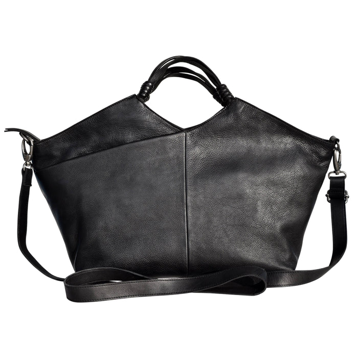 Nelly Handcrafted Leather Tote/Crossbody Bags: Orange