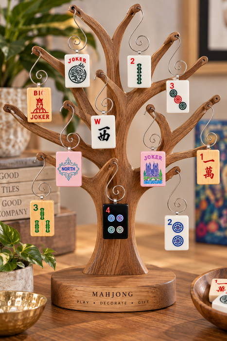 Genuine Mah Jong Tile Ornament: Jewish Themed
