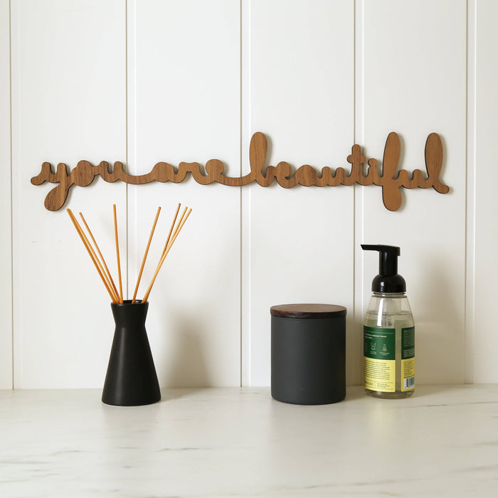 Walnut Cursive Piece - Large