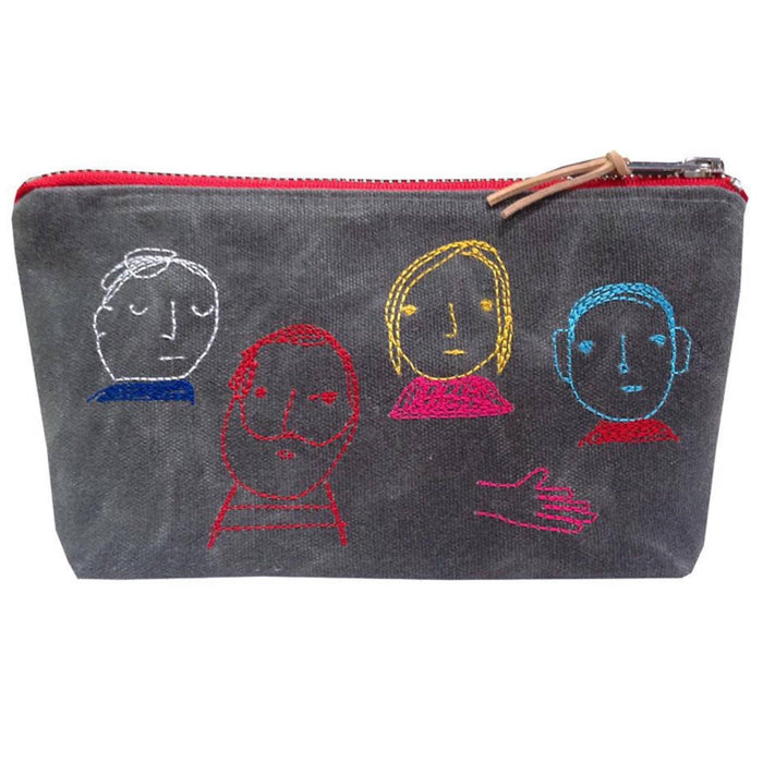 Folks Waxed Canvas Pouch: Large- 12"