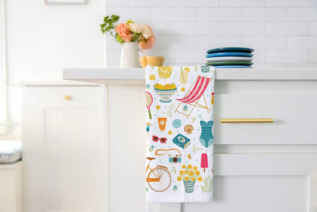 Summer Favorite Things Tea Towel - Cute Kitchen Towel Decor