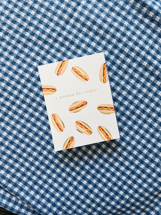 Hot Dog Weenie Birthday Greeting Card | Birthday Card