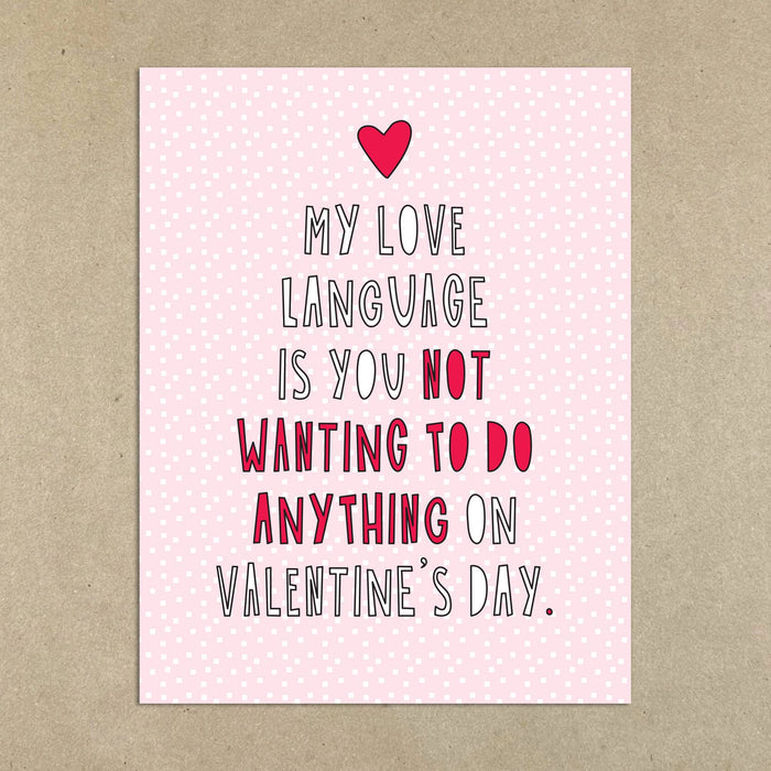 578 - Valentine Love Language - A2 card